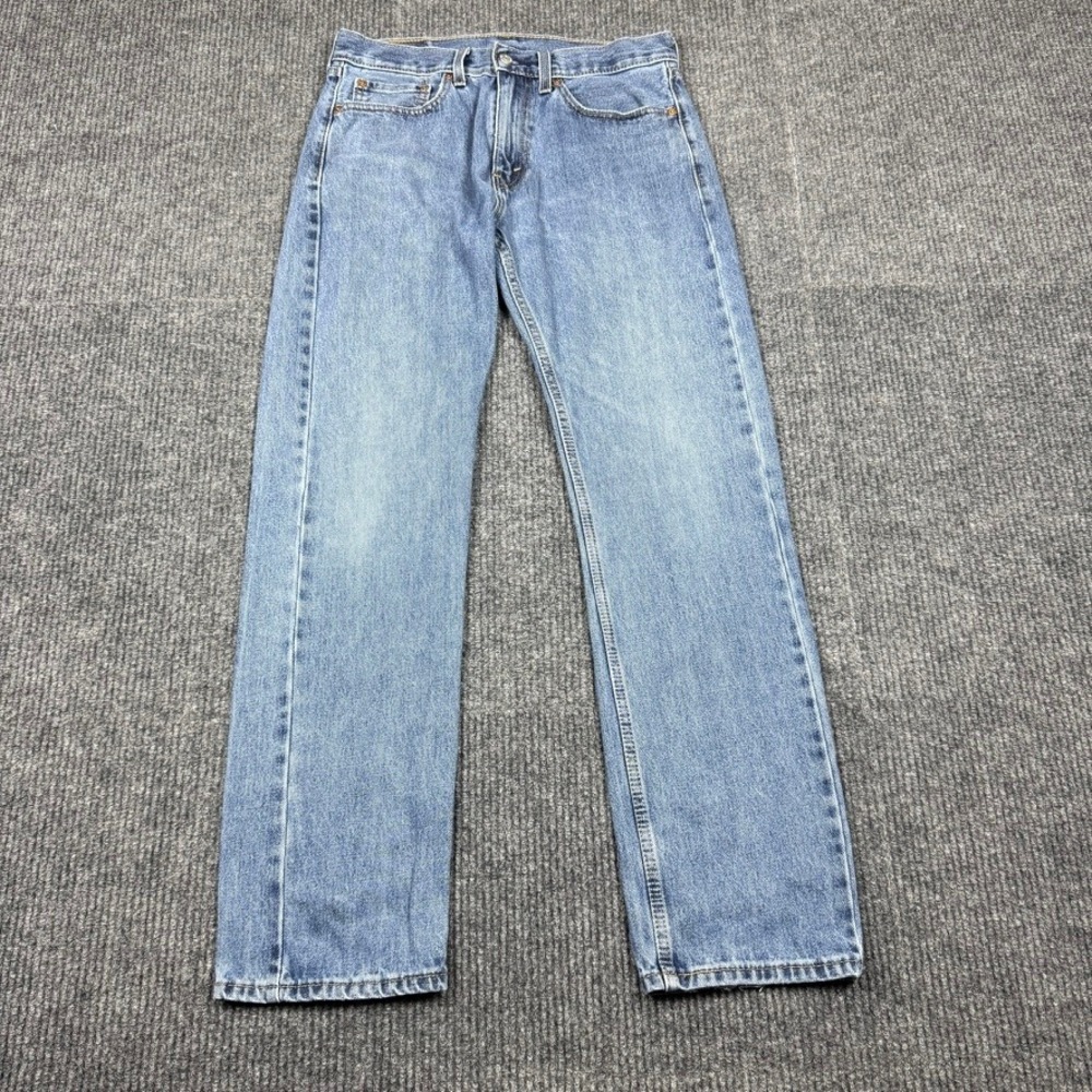 Levis 505 Regular Fit Straight Leg Blue Denim Jeans Mens 31x32 00505-4891